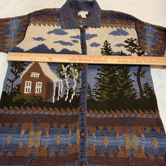 Northern Isles Vintage Scenic Knit Cardigan M - Picture 4 of 7